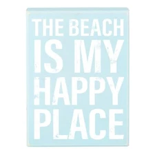 Decorative Wood Box Sign Wood Quote Boxes 6in W x 8in H Happy Place Pack of 2