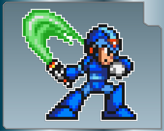 MEGA MAN X Sprite Vinyl Decal #9 Car Truck Laptop Sticker Megaman