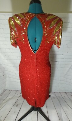 vintage scala beaded dress Vintage Scala One Shoulder Beaded Dress