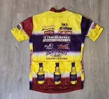 Vintage Louis Garneau Bike Jersey Size Medium Yellow Cycling Jack Daniels Rahal