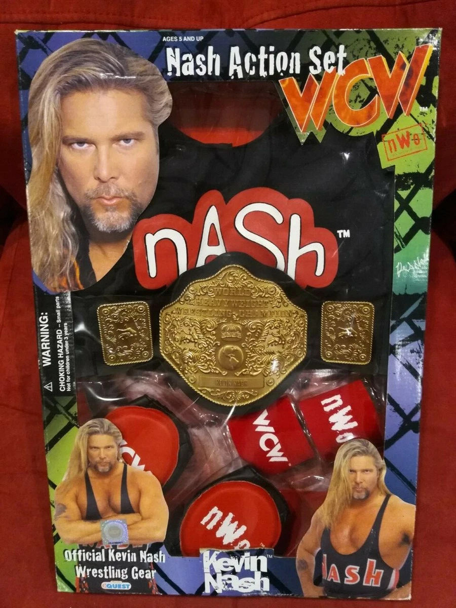 WCW AUTHENTIC KIDS #2 OFFICIAL KEVIN NASH WRESTLING GEAR ACTION SET