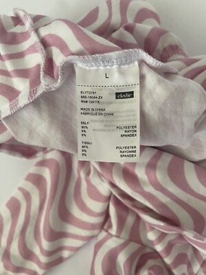 Elodie Pink And White Long Sleeve Crop Top Size Large NWT | eBay
