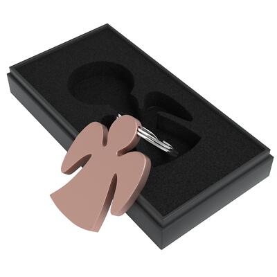 EAZY CASE Premium Schlüsselanhänger Engel Matt Rosé Edel Schutzengel Geschenkbox