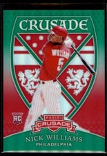 Nick Williams 2018 Panini Chronicles Crusade Green Prizm RC Rookie 07/50 #13