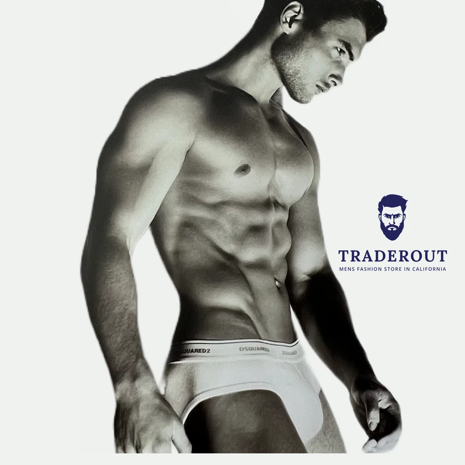 Dsquared2 D2 мужчин белый хлопок эластичной основной короткие нижнее белье размер M или L - Изображение 4 из 4