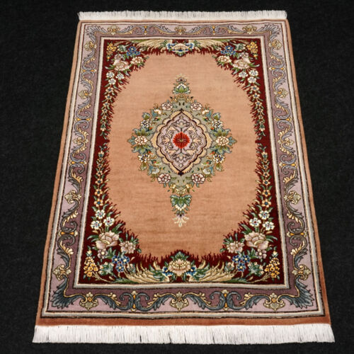 Orient Teppich Täbriz 116 x 80 cm Tabriz Seide Perserteppich Handgeknüpft Tabris - Bild 1 von 16