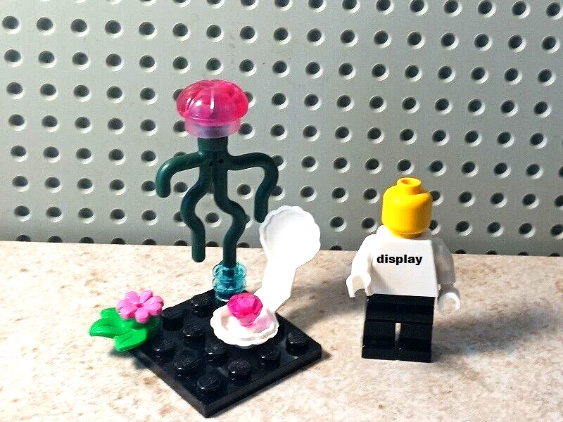 LEGO Jellyfish Food Ocean LOVE Mermaid Friends Pink Clamshell Sand Plate Plants