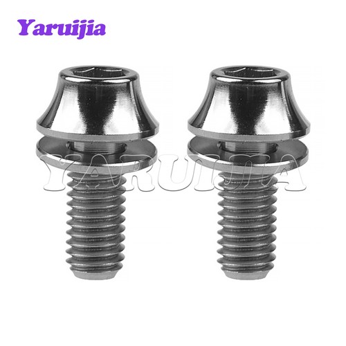 Titanium Bolts M5 x 12mm HexScrew+Washers Bike Water Bottle Cage MTB Holder 2pcs - Picture 8 of 12
