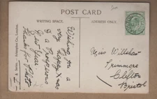 Paulton, Somerset - Single circle postmark 1907  - Greetings