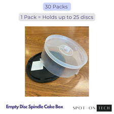 Thirty 30 Empty CD DVD BluRay Storage Cake Box Case with Spindle
