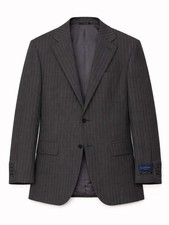 Sir Wilson ERMENEGILDO ZEGNA Shang Gray Striped Silk-Wool Suit US 36 NEW