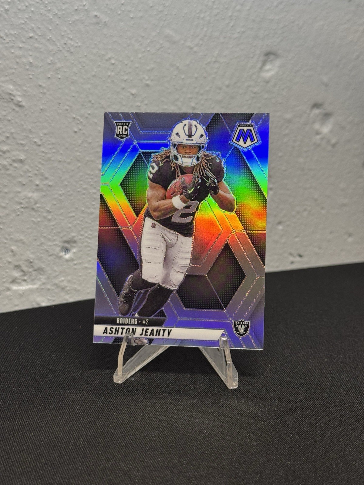 2025 Panini - Mosaic Ashton Jeanty #345 Silver Holo RC Rookie Raiders