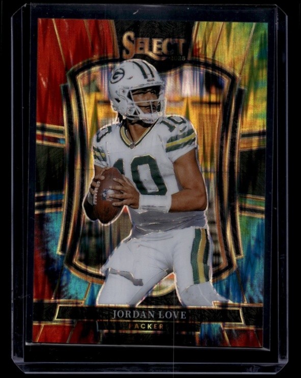 2025 Panini Select Football Jordan Love #168 Premier Tie-Dye /25