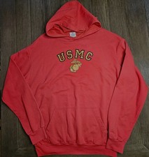Mens Rothco Long Sleeve USMC Marine Corps Hooded Sweatshirt Size XL