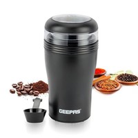 Geepas 40g Coffee Grinder Stainless Steel Blades Dried Spice Nuts 150W Black