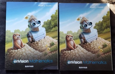 3rd Grade 3 Envision 2 pcs  Mathematics 2020 Student Edition Volumes 1-2
