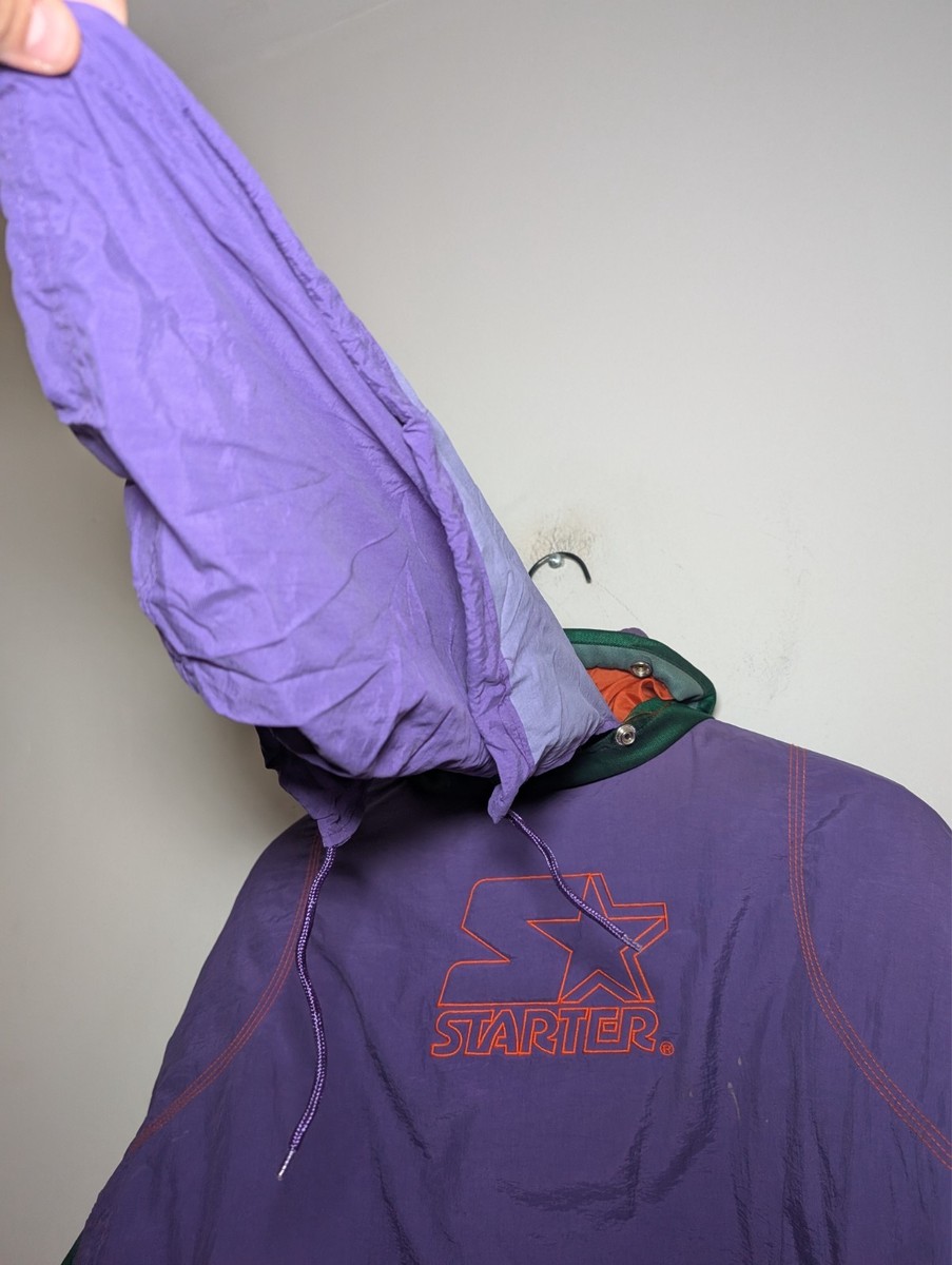 STARTER 90s Purple Green Nylon Jacket Men's L Rare Vintage