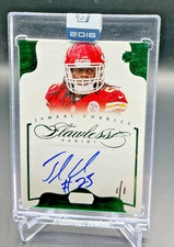 2016 Panini Honors Flawless JAMAAL CHARLES 1/1 Emerald On Card AUTO Chiefs