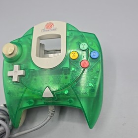 OEM Sega Dreamcast Clear Green Controller HKT-7700 Authentic Tested