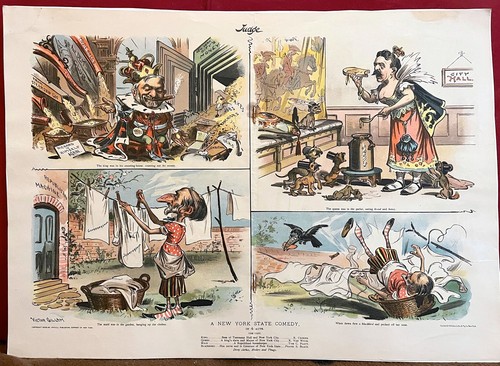 1898 RICHTER MAGAZIN CENTERFOLD - EINE NEW YORK STATE KOMÖDIE IN 4 AKTEN - GILLAM - Bild 1 von 6