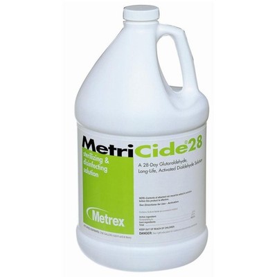 Metrex MetriCide 28 Glutaraldehyde Powerful Disinfectant Fruity 1 Gal Jug, 4 Ct