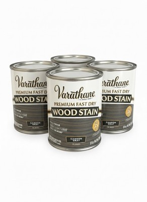 4x Varathane Carbon Gray Wood Stain - 8oz Cans - BEST VALUE PRO PACK - SAVE!