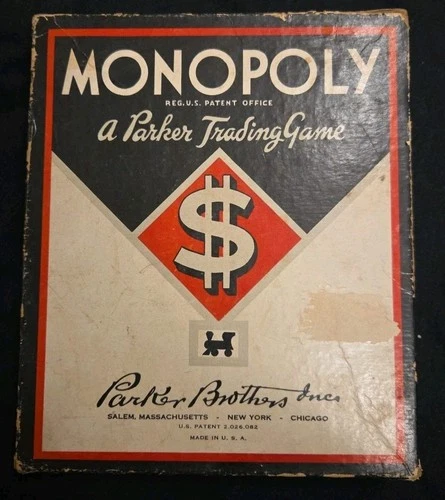 VINTAGE 1930S Monopoly  Game Complete Parker BrothersEarlyVersion  NO BOARD