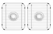 Sink Rack, Sink Protector for Kitchen Sink, Bottom Grid Rack Center Drain, St...