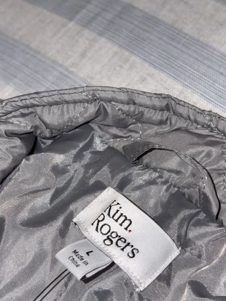 Nuevo con etiquetas Abrigo Chaqueta acolchada acolchada Kim Rogers Para mujer Grande Gris Peltre Todos los días Foto 4 de 4