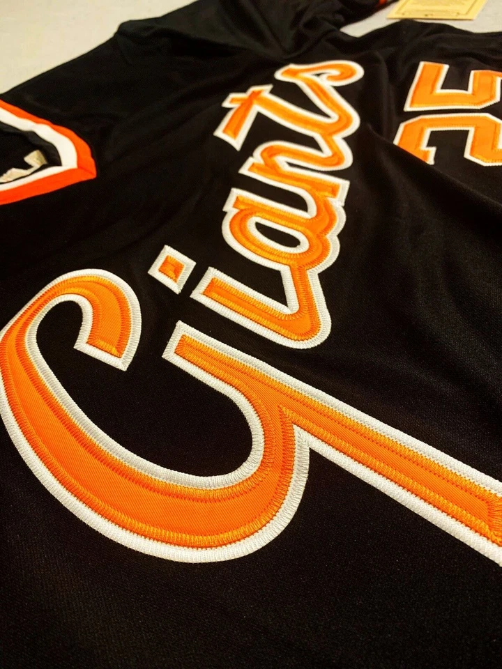 Camiseta deportiva negra clásica Barry Bonds 1995 de los Gigantes de San Francisco Foto 3 de 4