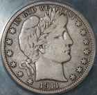 1911-D Barber Half Dollar | ANACS Certified F-12
