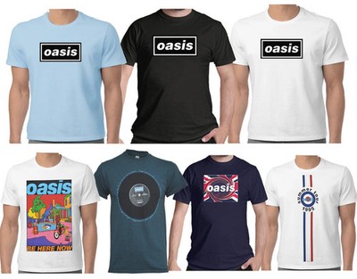 Offizielles Oasis T-Shirt Definitely Maybe Decca Logo Be Here Now Reunion Tour Neu