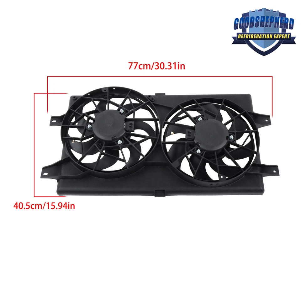 Conjunto de ventilador de refrigeración del radiador 5019292AA apto para Chrysler Sebring 2001-2006 Foto 2 de 4