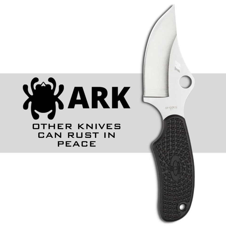 Spyderco Ark Salt Fixed Blade Knife with 2.56" H-1 Corrosion-Resistant Steel ... - Image 2 of 4