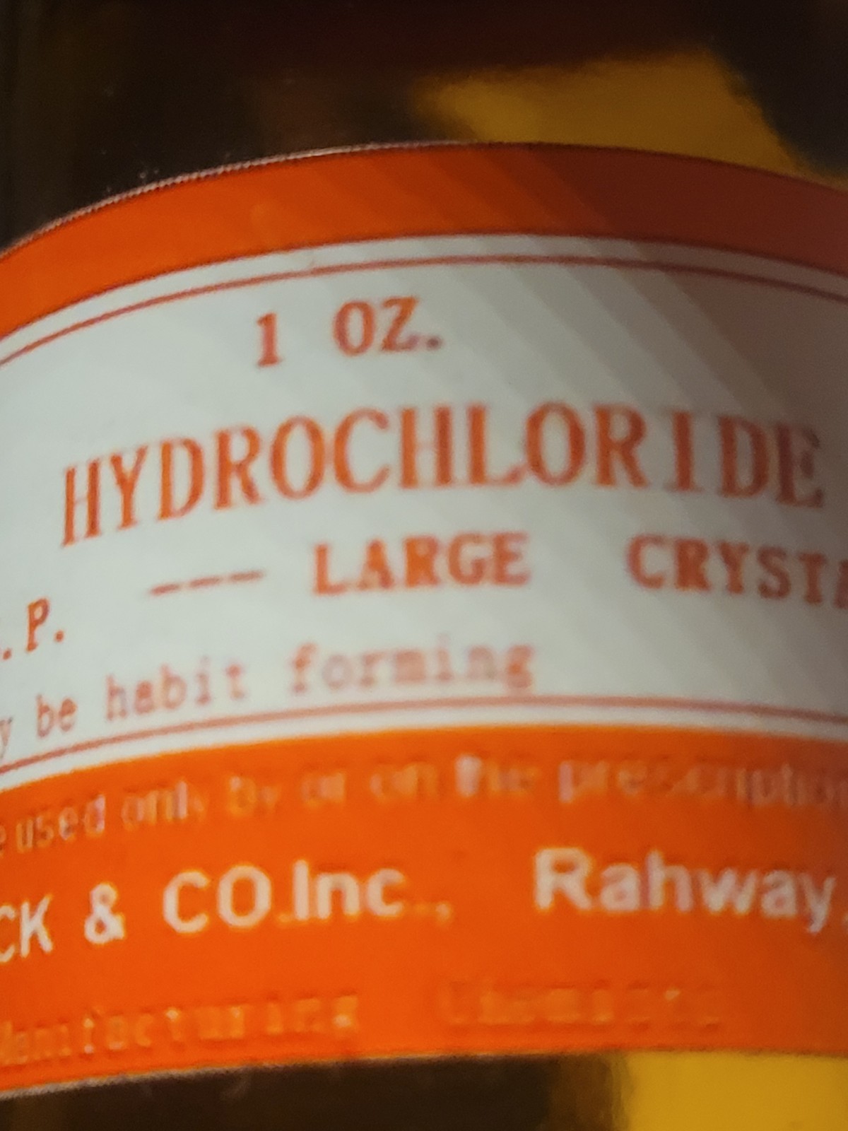 Merck & Co. Rahway New Jersey Original w Created Label Empty