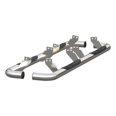 Aries 3'' Round Stainless Boards Steps Nerf Bars fits H2 w/ Factory Rocker Bars