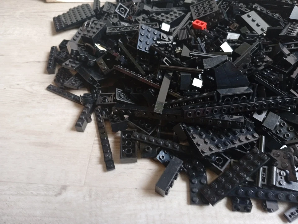 Noir lot LEGO pieces vrac Noires - 2 kg kilo - divers univers plaque bloc - Photo 4/4