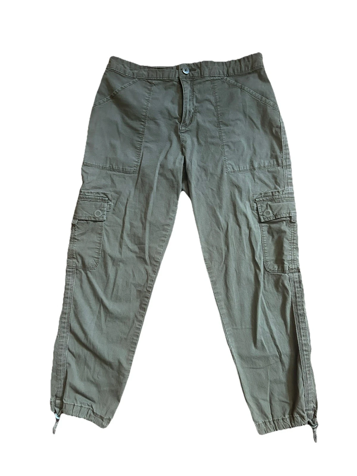 Sanctuary Women XS Olive Green Cargo Capri Pants Utility Style Cropped XP0013R9R