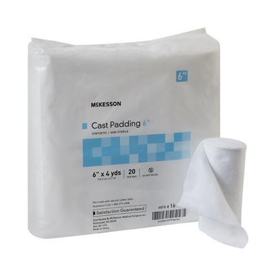 McKesson Cast Padding 6'' x 4 Yd Polyester White 16-CP6 20 Ct