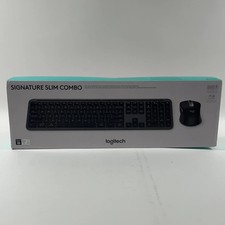 New Logitech Signature Slim Combo 920-014168 Wired Keyboard Mouse Combo Black