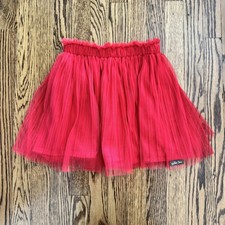 Matilda Jane Heart to Heart Smell The Roses Red Tulle Skirt Girl s Size 10 NWOT