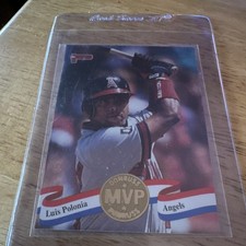 Donruss 1992 MVP Insert Luis Polonia Angels Baseball Card #MVP-1