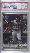 2018 Topps Now Card of the Month /1073 Ronald Acuna Jr #M-AUG Rookie RC uo3. rookie card picture