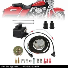 Single Fire Programmable Ignition Coil Kit 53-660 For EVO Big Twin XL Sportster