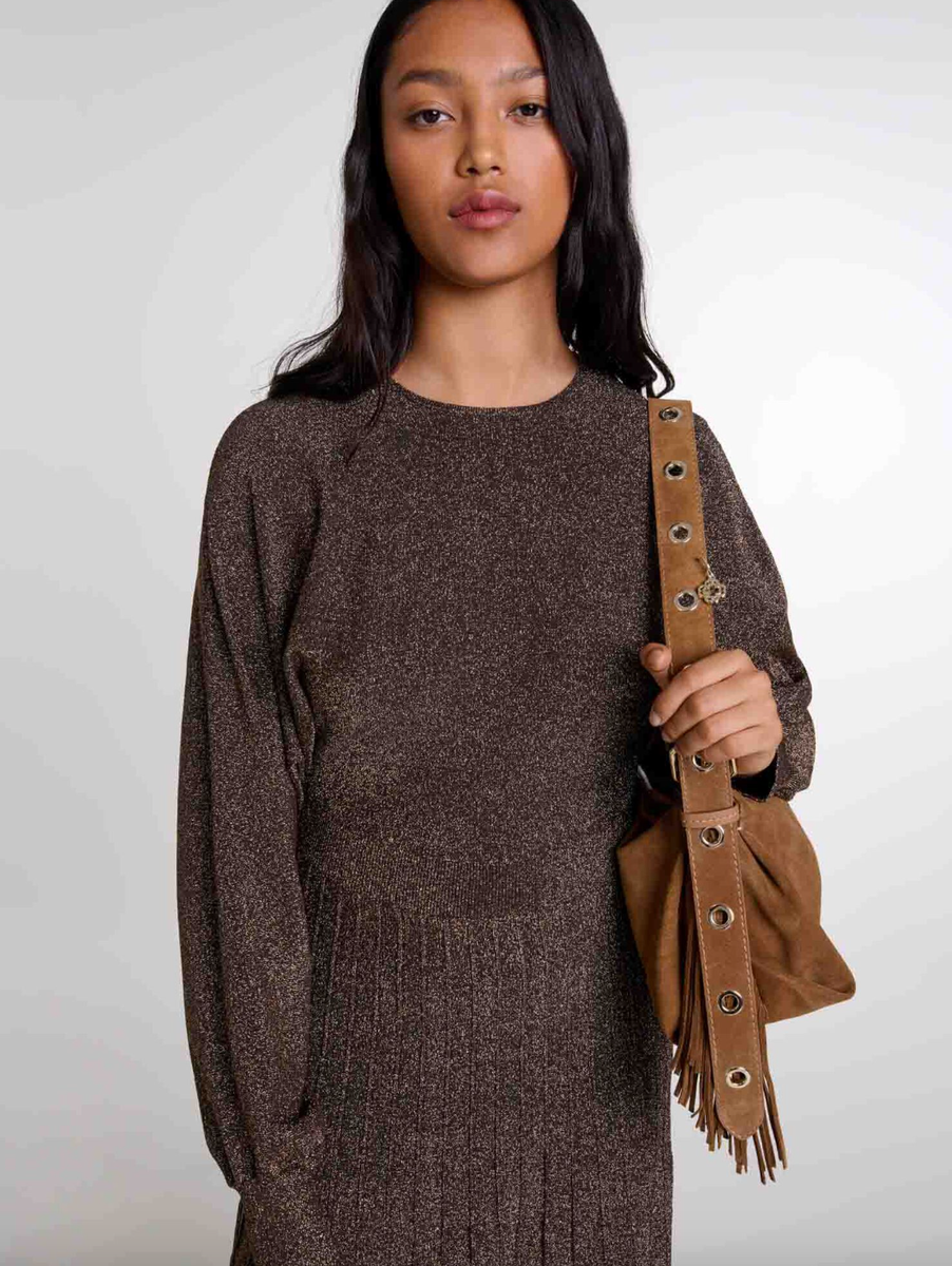 NWT Maje BROWN Glitter Knit Maxi Dress Size FR 34/US X-SMALL | eBay NWT Maje BROWN Glitter Knit Maxi Dress Size FR 34/US X-SMALL | eBay
