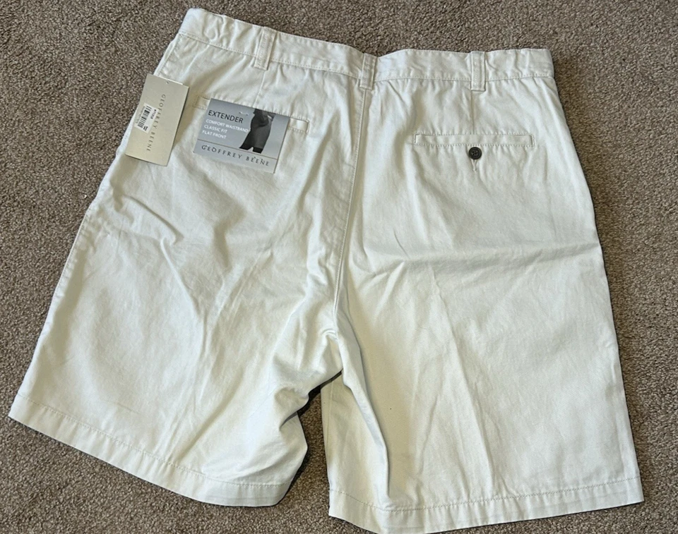 Pantalones Cortos de Carga Geoffrey Beene Extender Cintura Cómoda Para Hombre 38 Color Piedra Nuevos con Etiquetas Foto 2 de 4