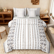 Boho Aztec 7-Piece King Comforter Set for Stylish Room Decor