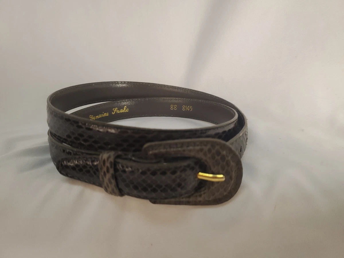 Vintage Pink Satin Rope Belt Knotted Medallion Bronze Snakeskin Texture 25.5in Unbranded Snakeskin Textured Belts for Women for sale | eBay main image 4