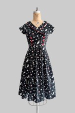 Kitty Cat Clock PinUp Vintage Inspired Dress Voodoo Vixen 2XL