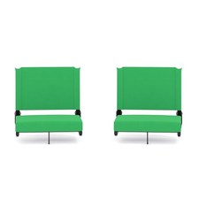 Stadium Seats Folding Padded Portable Bleacher Chairs Pack of 2 500lb Flash